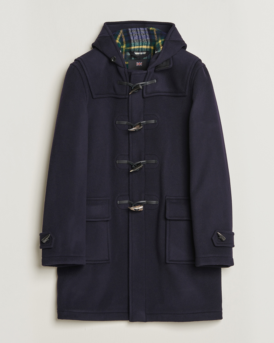 Uomini | Giacche | Gloverall | Morris Duffle Coat Navy/Dress Gordon