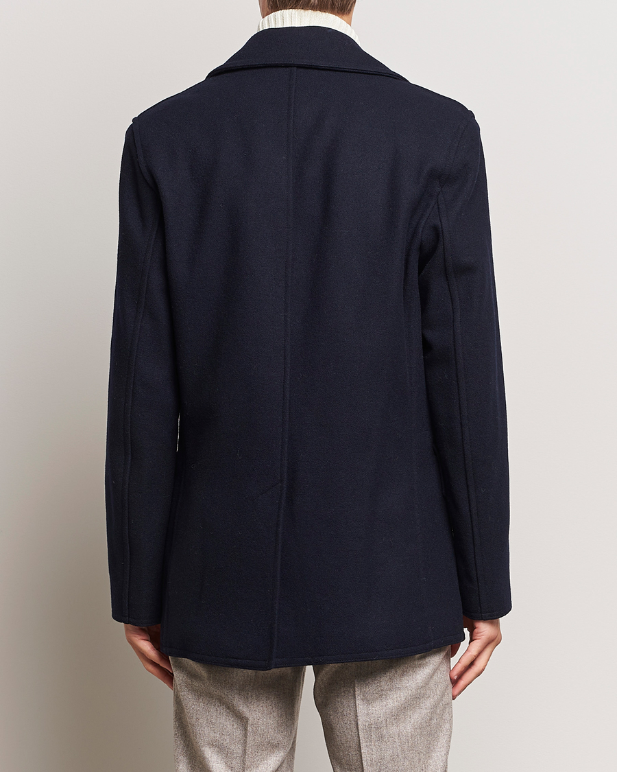 Uomini | Giacche | Gloverall | Churchill Reefer Peacoat Navy
