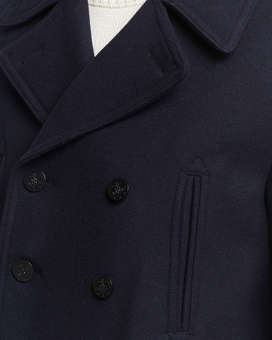 Uomini | Giacche | Gloverall | Churchill Reefer Peacoat Navy