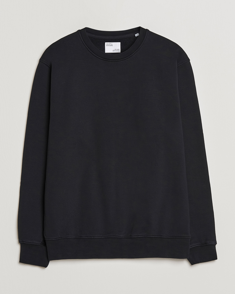 Uomini | Maglieria | Colorful Standard | Classic Organic Crew Neck Sweat Deep Black