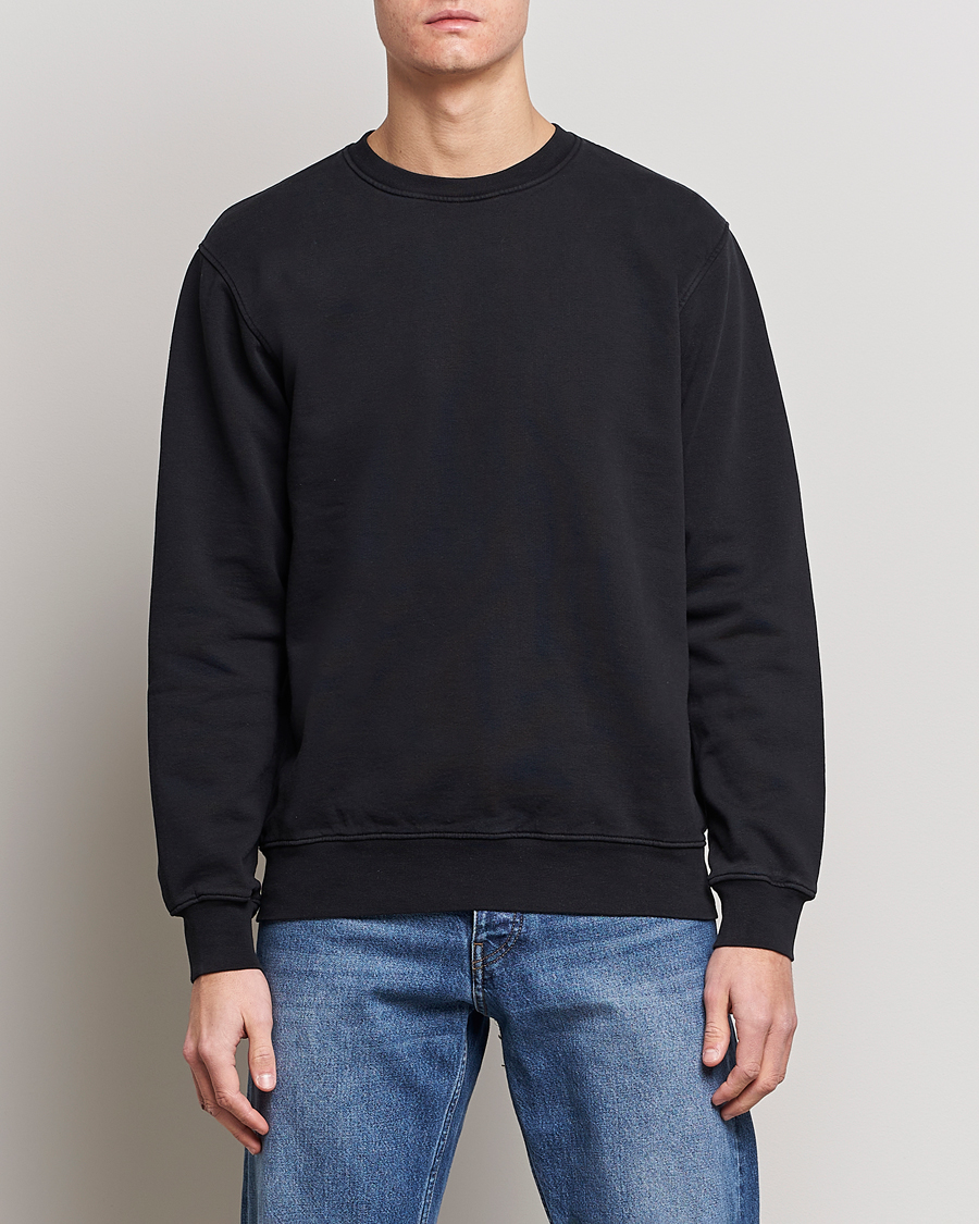 Uomini | Maglieria | Colorful Standard | Classic Organic Crew Neck Sweat Deep Black