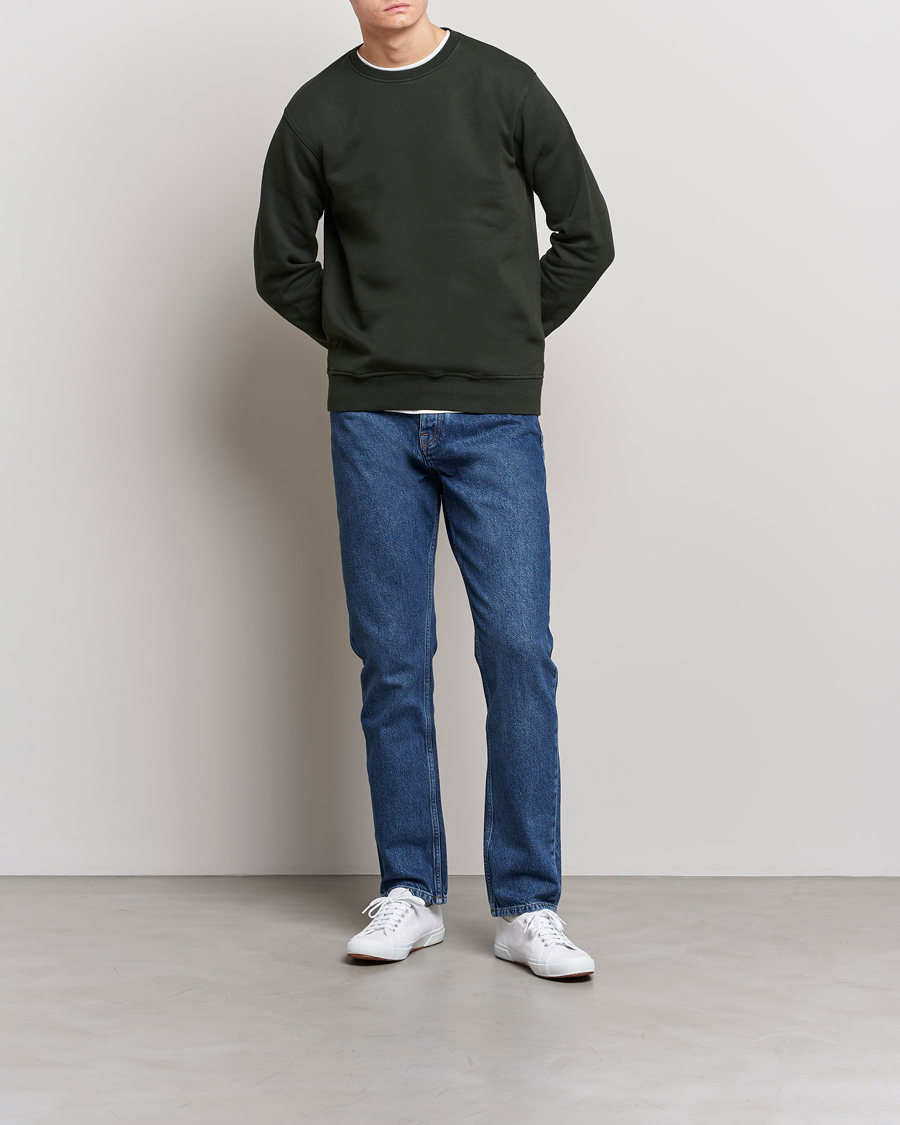 Uomini | Maglieria | Colorful Standard | Classic Organic Crew Neck Sweat Hunter Green