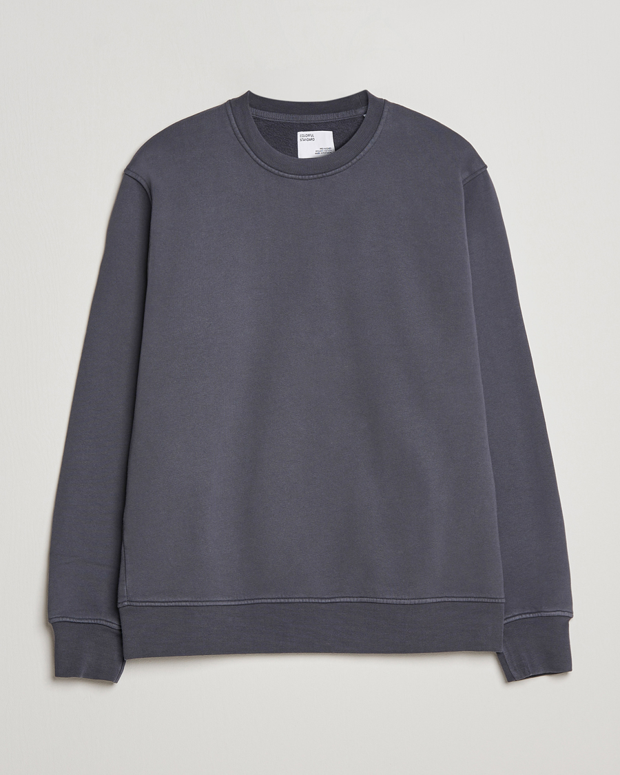Uomini | Maglieria | Colorful Standard | Classic Organic Crew Neck Sweat Lava Grey