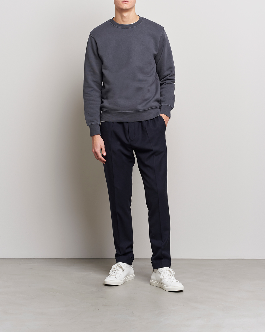 Uomini | Maglieria | Colorful Standard | Classic Organic Crew Neck Sweat Lava Grey