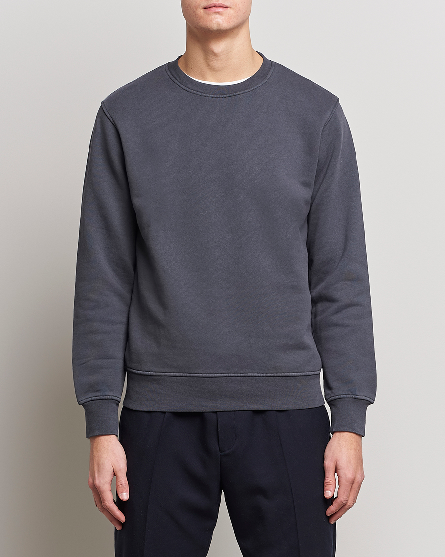 Uomini | Maglieria | Colorful Standard | Classic Organic Crew Neck Sweat Lava Grey