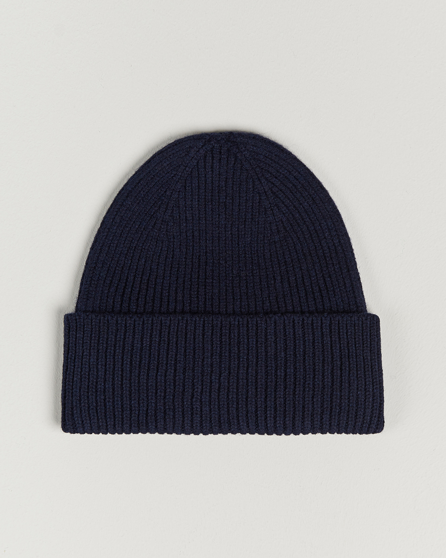 Uomini | Berretti | Colorful Standard | Merino Wool Beanie Navy Blue