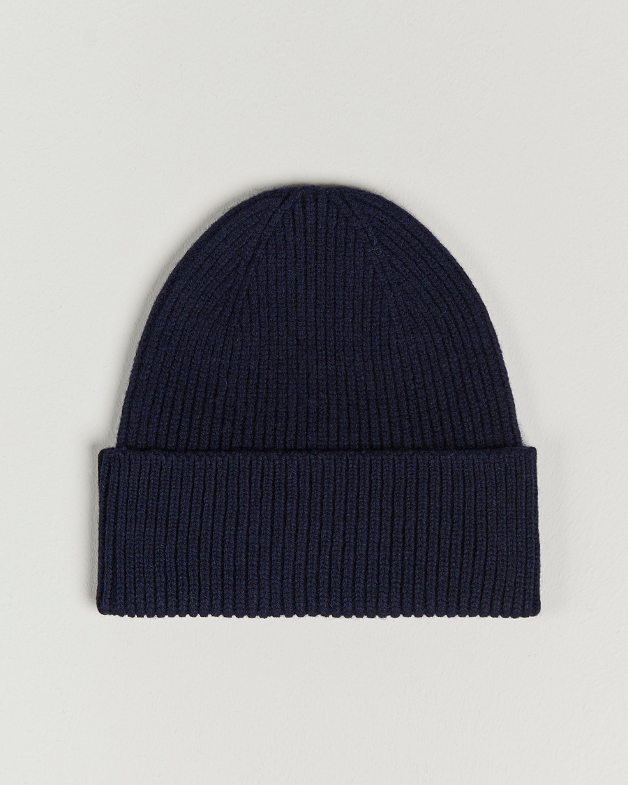Uomini | Berretti | Colorful Standard | Merino Wool Beanie Navy Blue