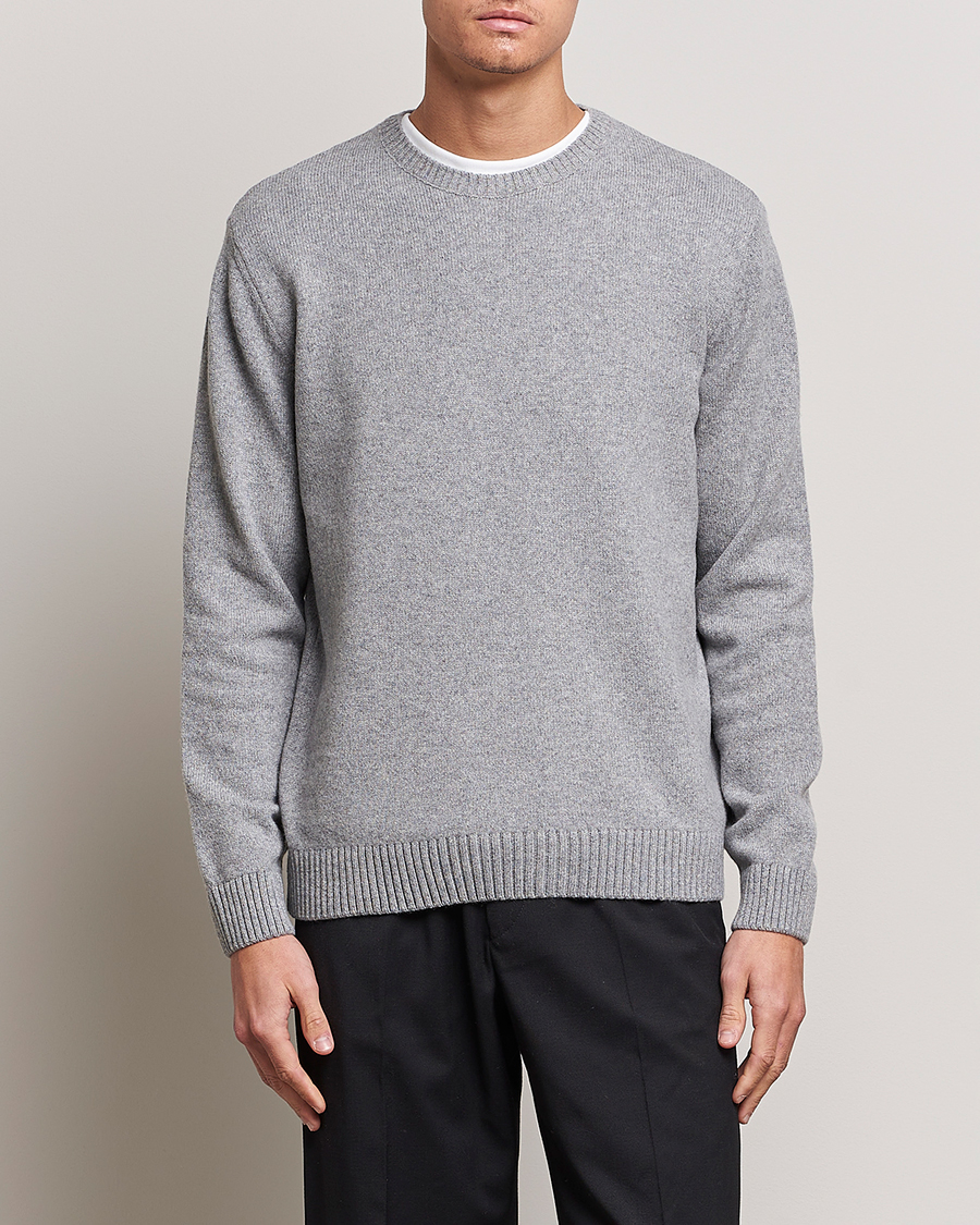 Uomini | Maglieria | Colorful Standard | Classic Merino Wool Crew Neck Heather Grey