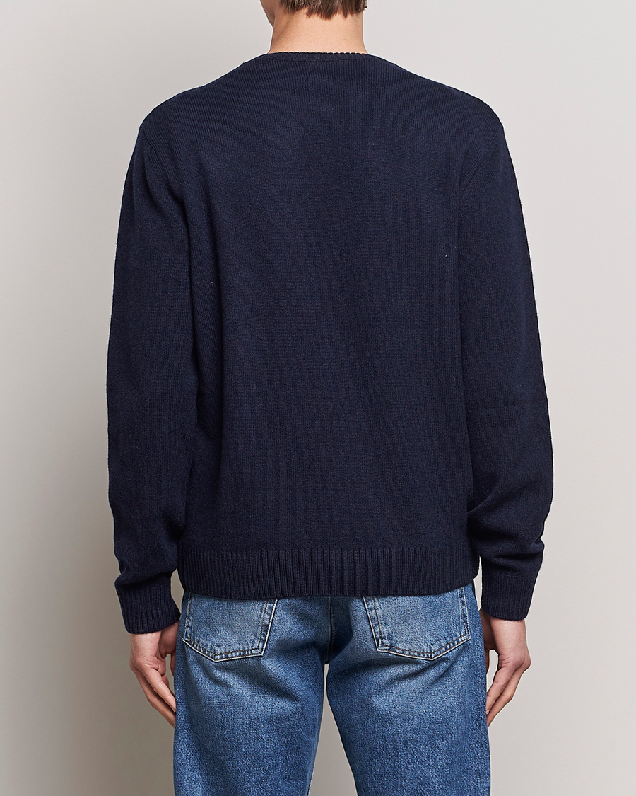 Uomini | Maglieria | Colorful Standard | Classic Merino Wool Crew Neck Navy Blue
