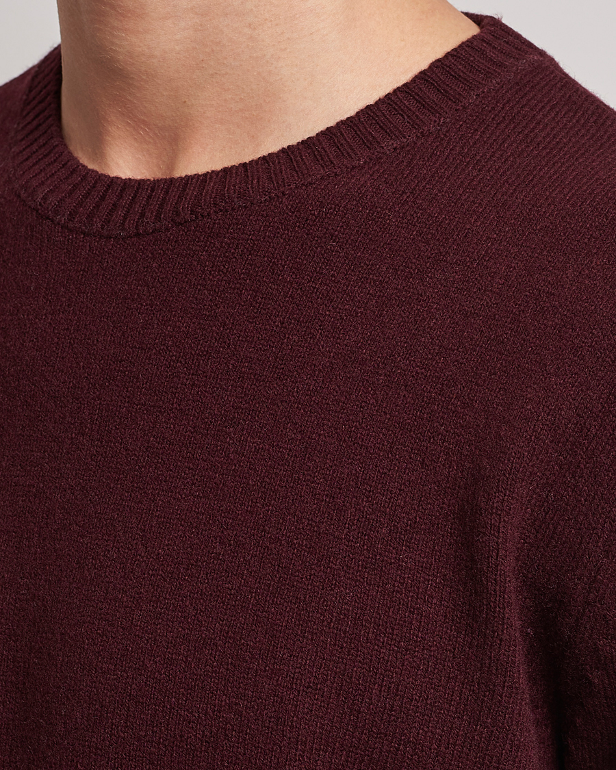 Uomini | Maglieria | Colorful Standard | Classic Merino Wool Crew Neck Oxblood Red