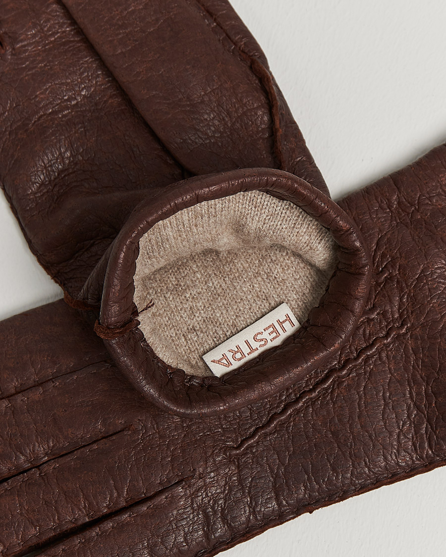 Uomini | Guanti | Hestra | Peccary Handsewn Cashmere Lined Glove Siena
