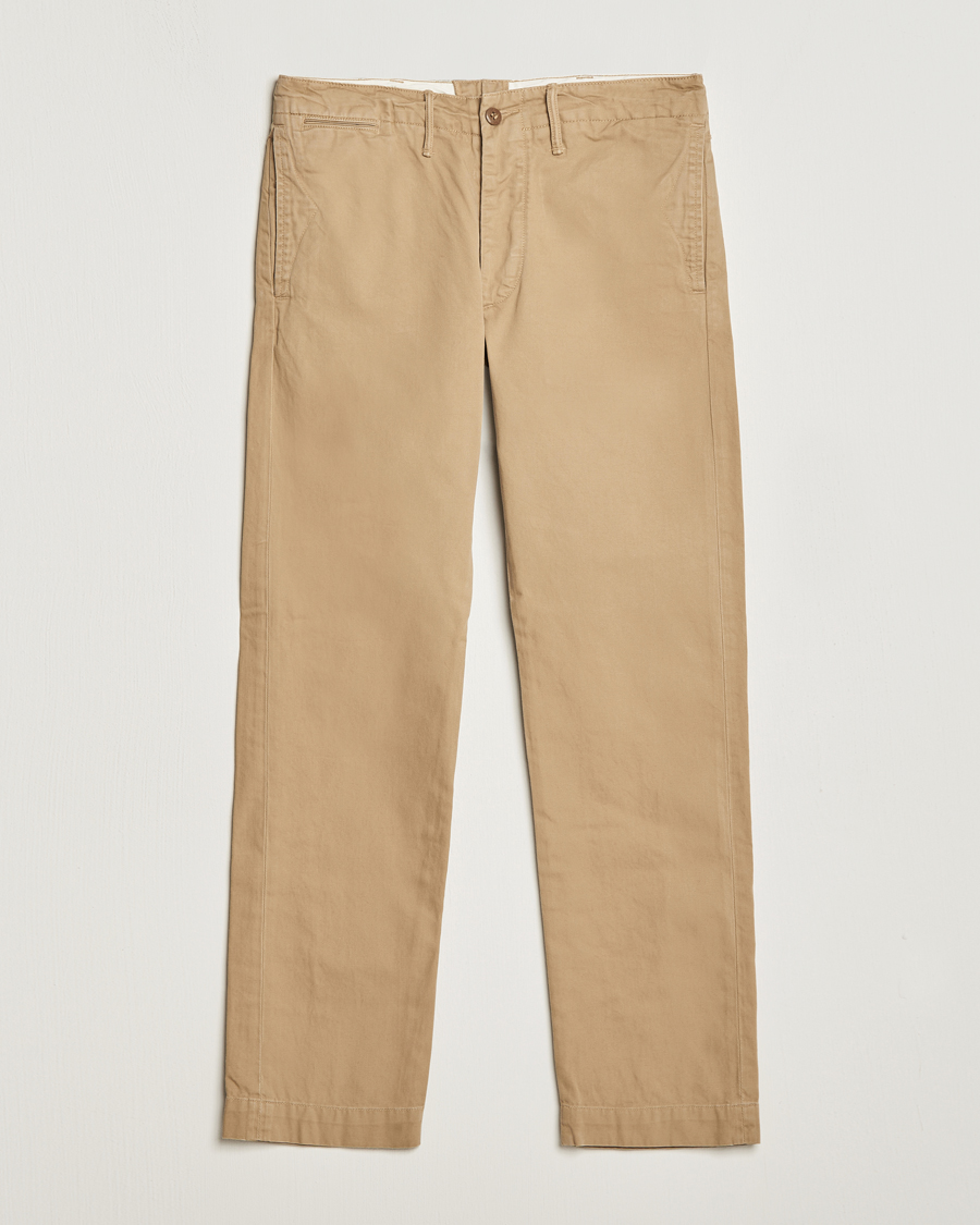 Uomini | Pantaloni | RRL | Officers Flat Pant New Military Khaki