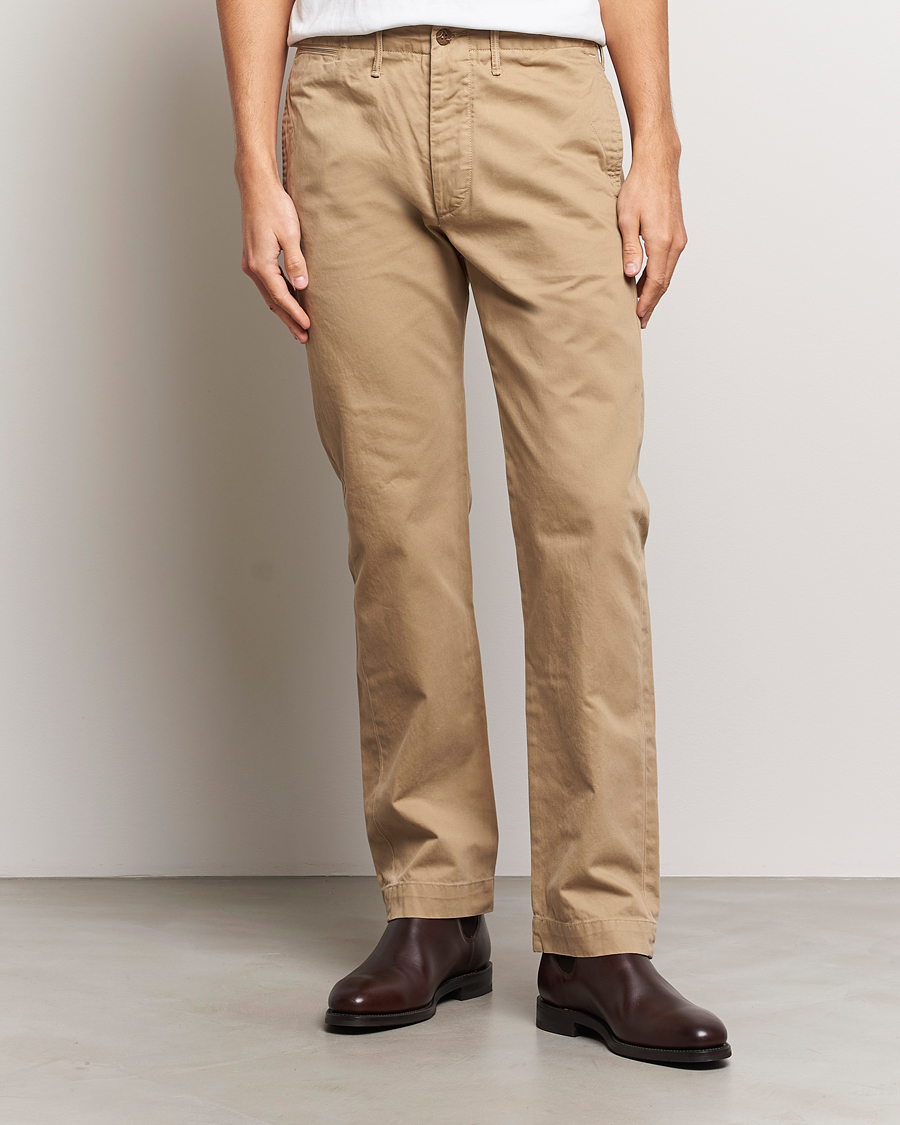 Uomini | Pantaloni | RRL | Officers Flat Pant New Military Khaki