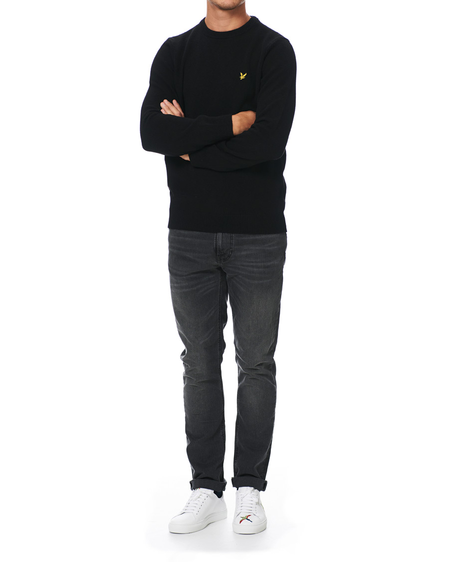 Uomini | Maglieria | Lyle & Scott | Lambswool Crew Neck Pullover Black