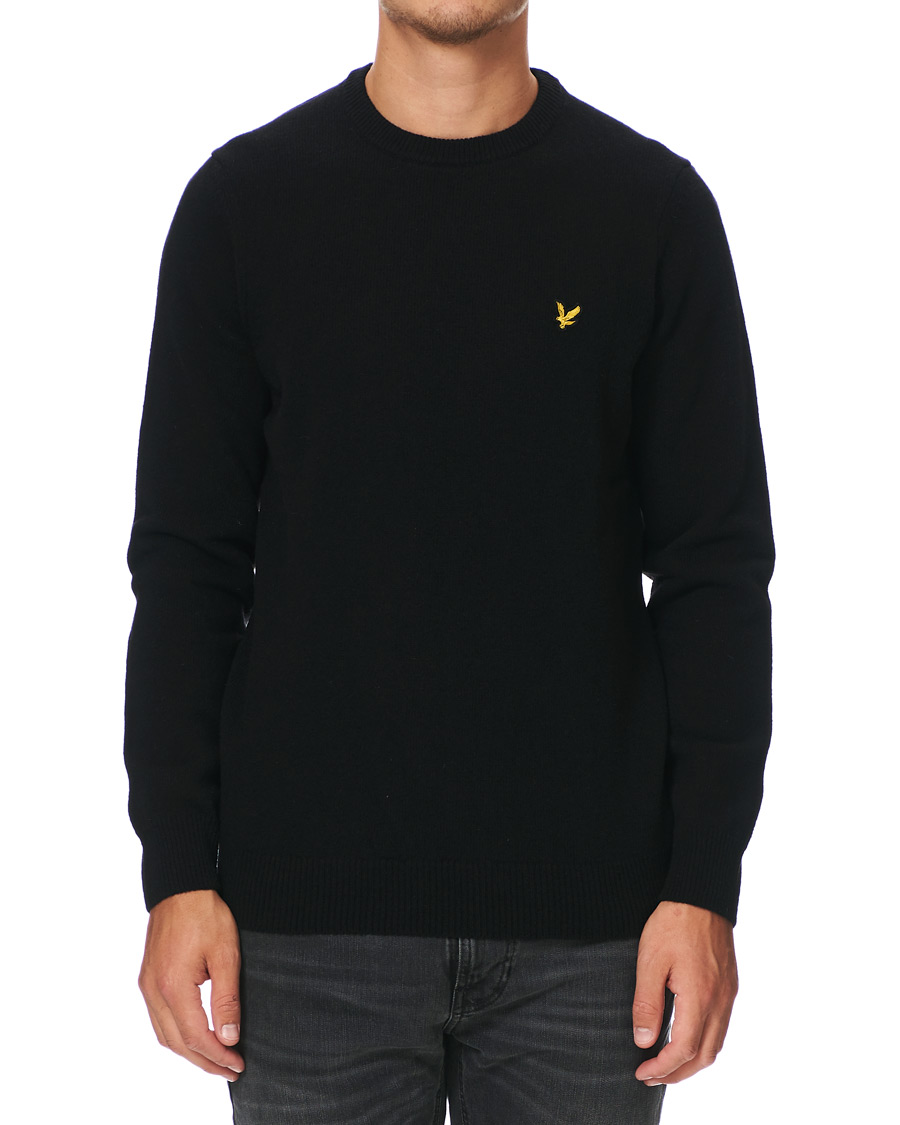 Uomini | Maglieria | Lyle & Scott | Lambswool Crew Neck Pullover Black