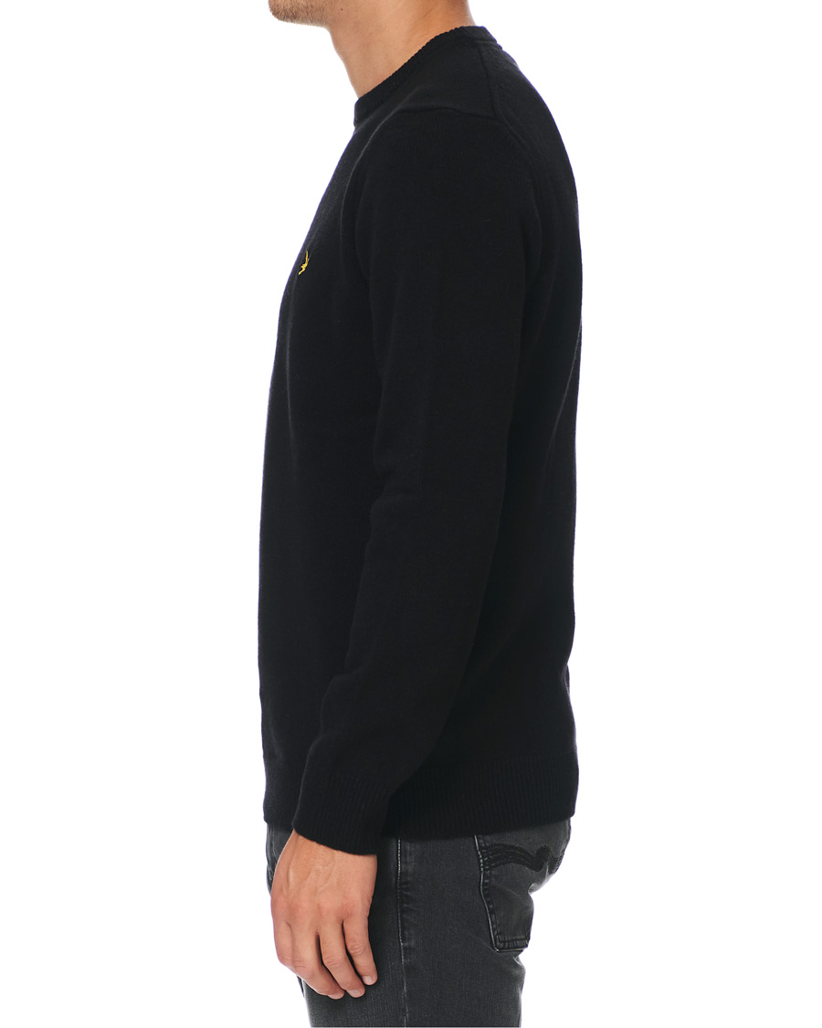 Uomini | Maglieria | Lyle & Scott | Lambswool Crew Neck Pullover Black