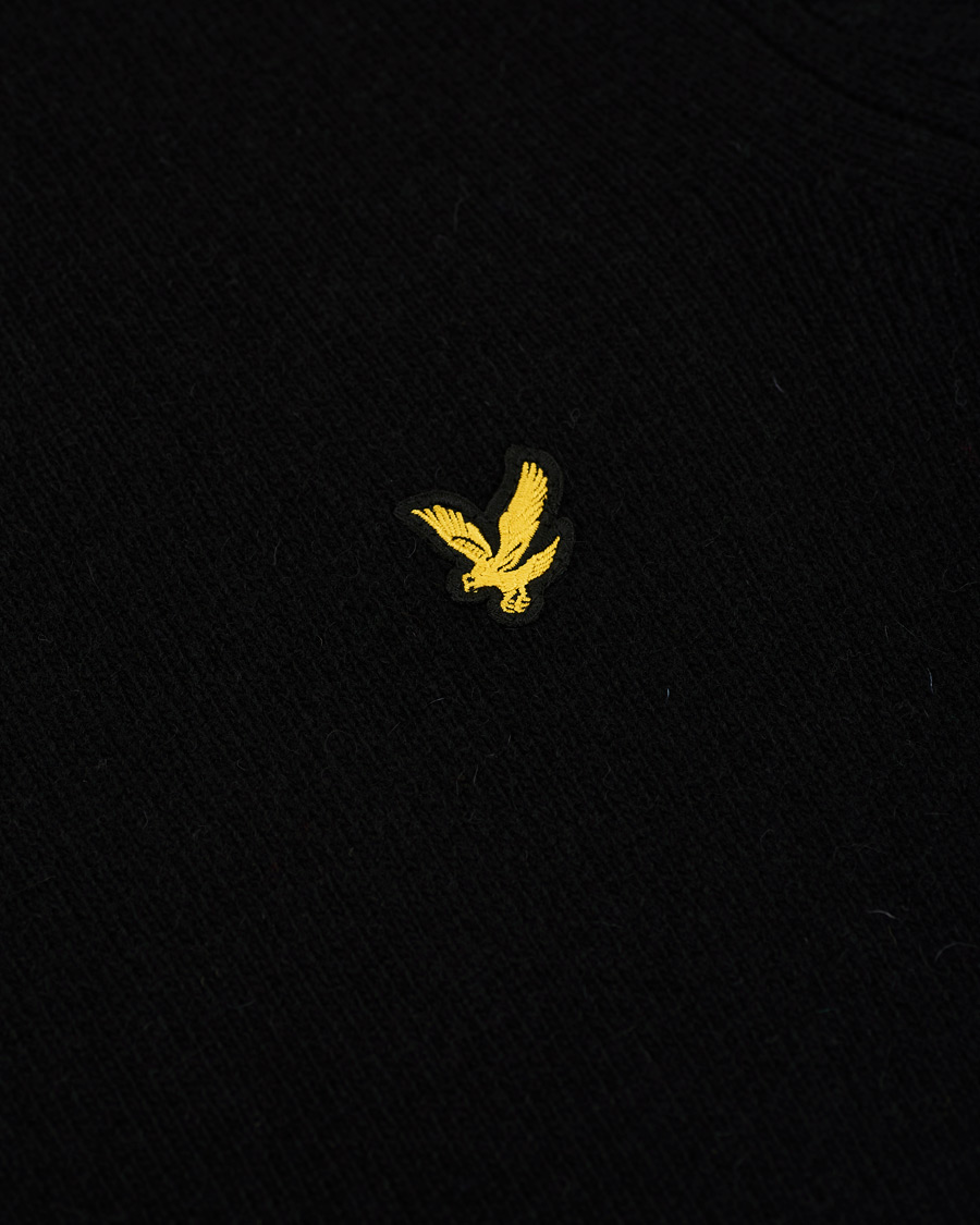 Uomini | Maglieria | Lyle & Scott | Lambswool Crew Neck Pullover Black
