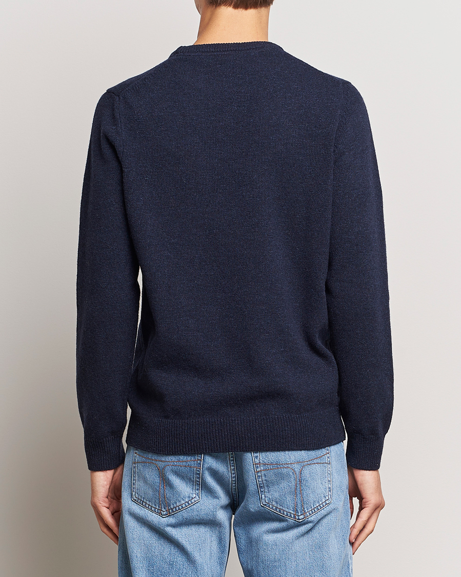 Uomini | Maglieria | Lyle & Scott | Lambswool Crew Neck Pullover Dark Navy Marl