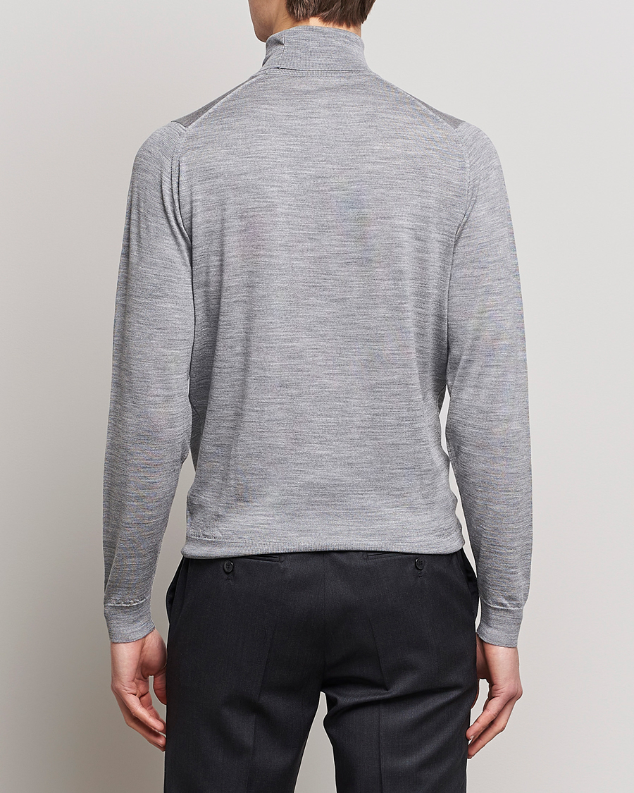 Uomini | Maglieria | John Smedley | Cherwell Extra Fine Merino Rollneck Silver