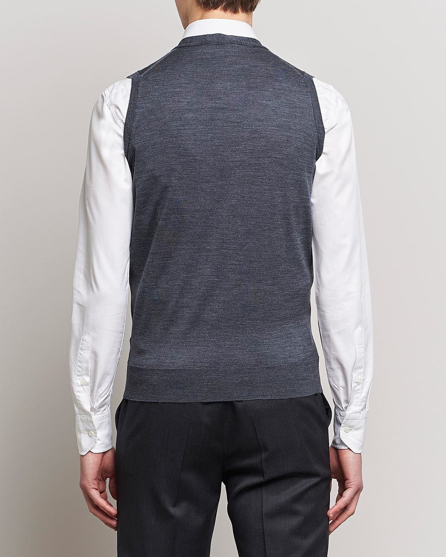 Uomini | Maglieria | John Smedley | Huntswood Slim Fit Waistcoat Charcoal