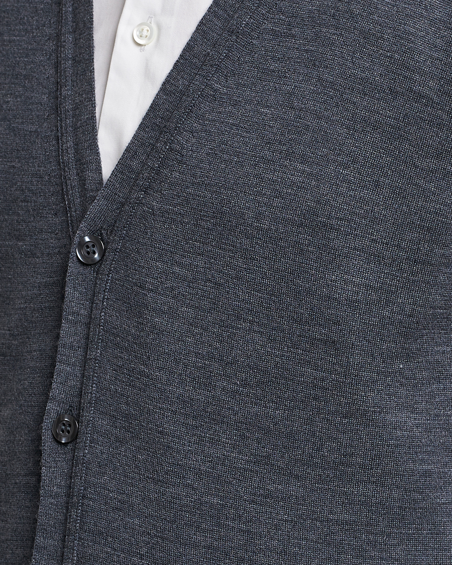 Uomini | Maglieria | John Smedley | Huntswood Slim Fit Waistcoat Charcoal