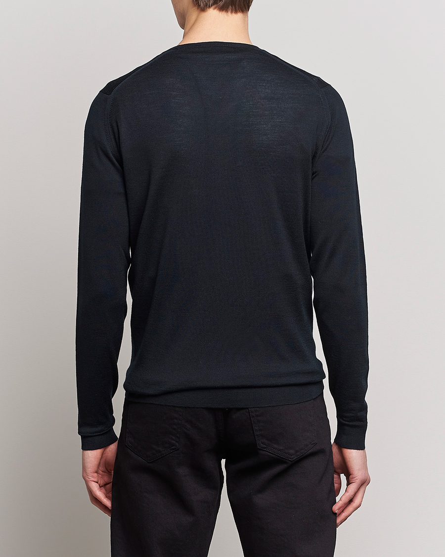 Uomini | Maglieria | John Smedley | Lundy Extra Fine Merino Crew Neck Black