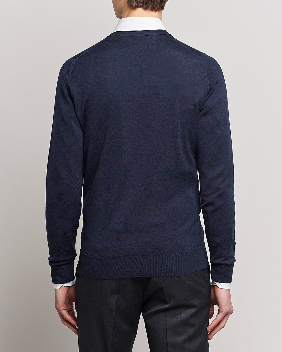 Uomini | Maglieria | John Smedley | Petworth Extra Fine Merino Cardigan Midnight