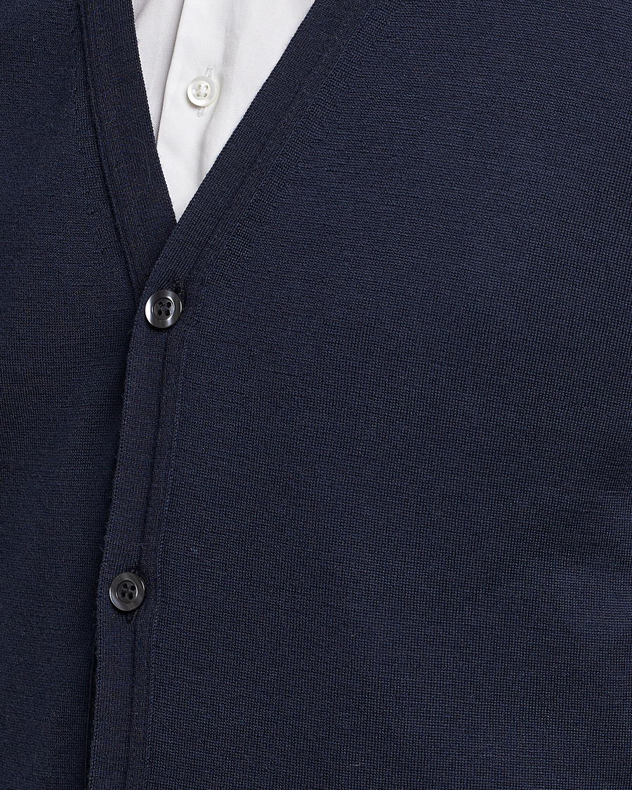Uomini | Maglieria | John Smedley | Petworth Extra Fine Merino Cardigan Midnight