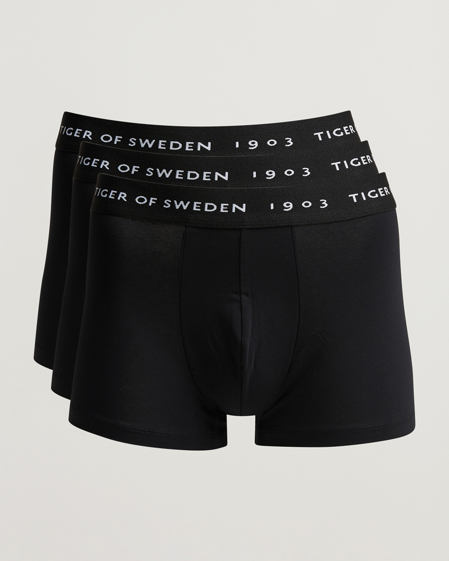 Uomini | Biancheria intima | Tiger of Sweden | Hermod Cotton 3-Pack Boxer Brief Black
