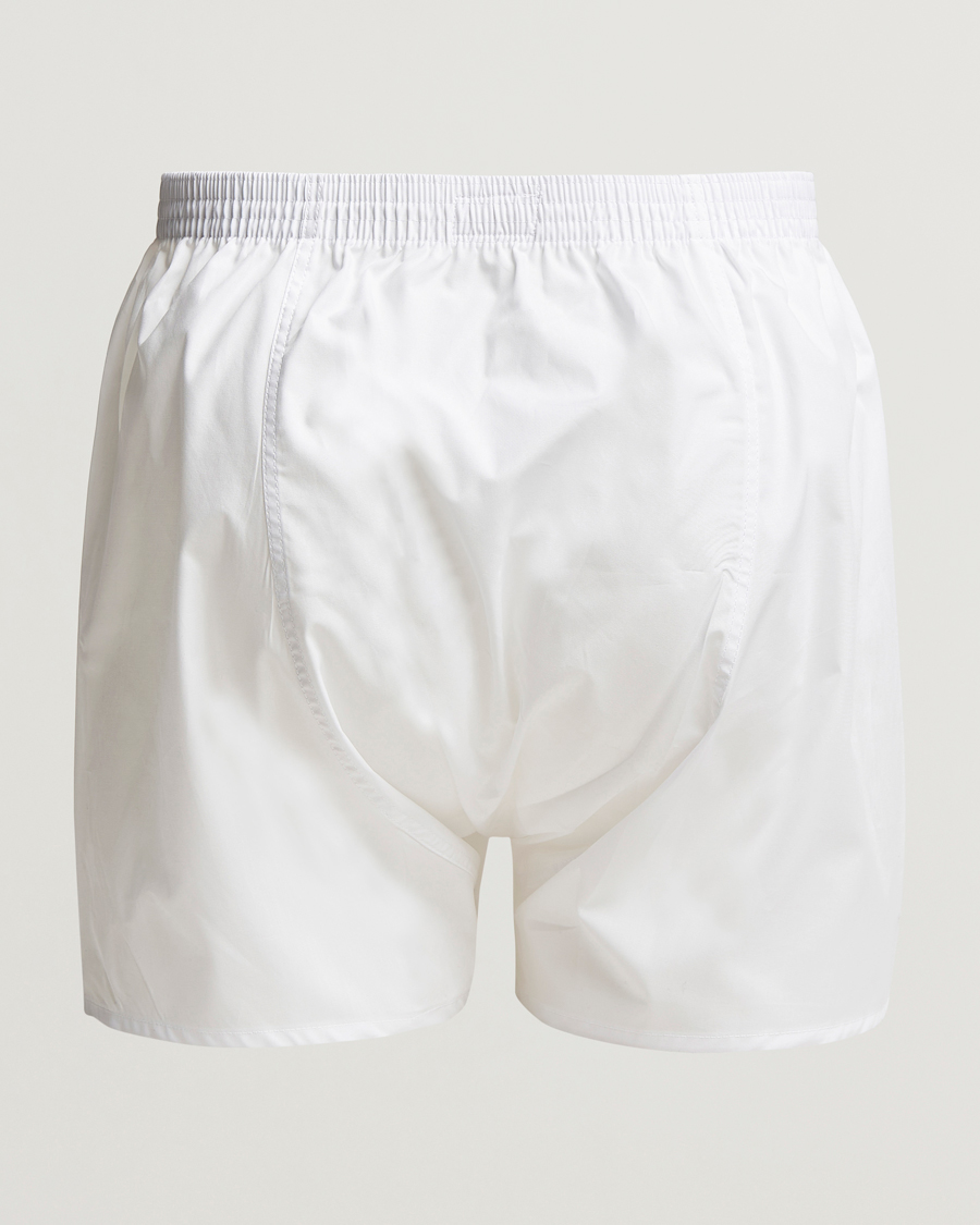 Uomini | Biancheria intima | Derek Rose | Classic Fit Cotton Boxer Shorts White