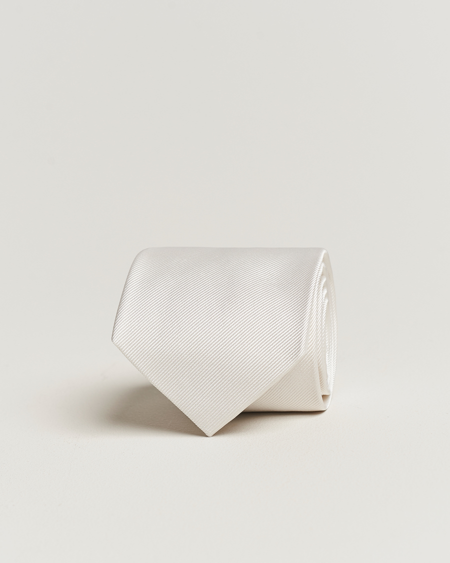 Uomini | Cravatte | Amanda Christensen | Plain Classic Tie 8 cm White