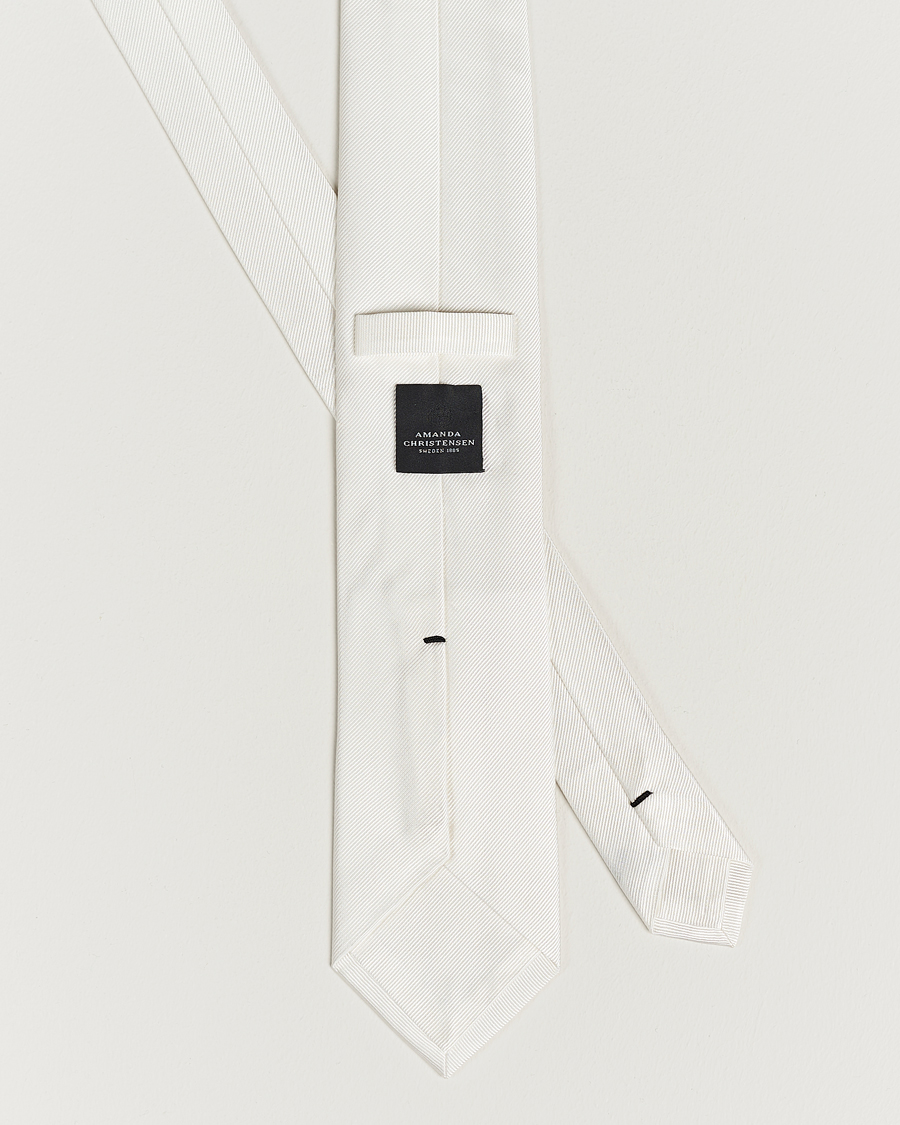 Uomini | Cravatte | Amanda Christensen | Plain Classic Tie 8 cm White