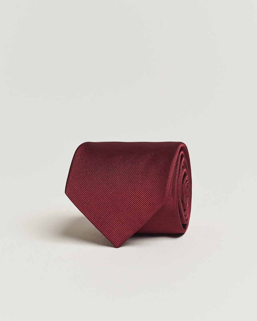 Uomini | Cravatte | Amanda Christensen | Plain Classic Tie 8 cm Bordeaux