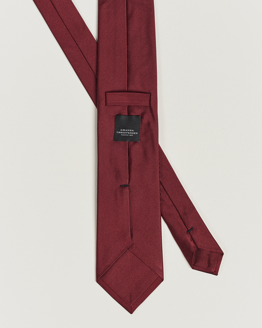 Uomini | Cravatte | Amanda Christensen | Plain Classic Tie 8 cm Bordeaux