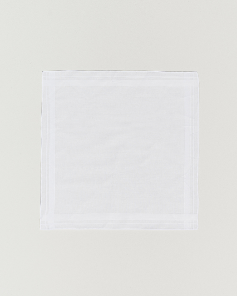 Uomini | Fazzoletti da taschino | Amanda Christensen | Cotton Pocket Square White