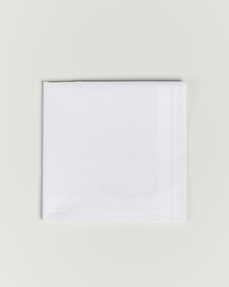 Uomini | Fazzoletti da taschino | Amanda Christensen | Cotton Pocket Square White