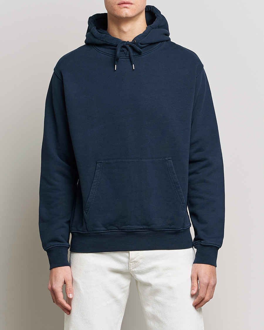 Uomini | Maglieria | Colorful Standard | Classic Organic Hood Navy Blue