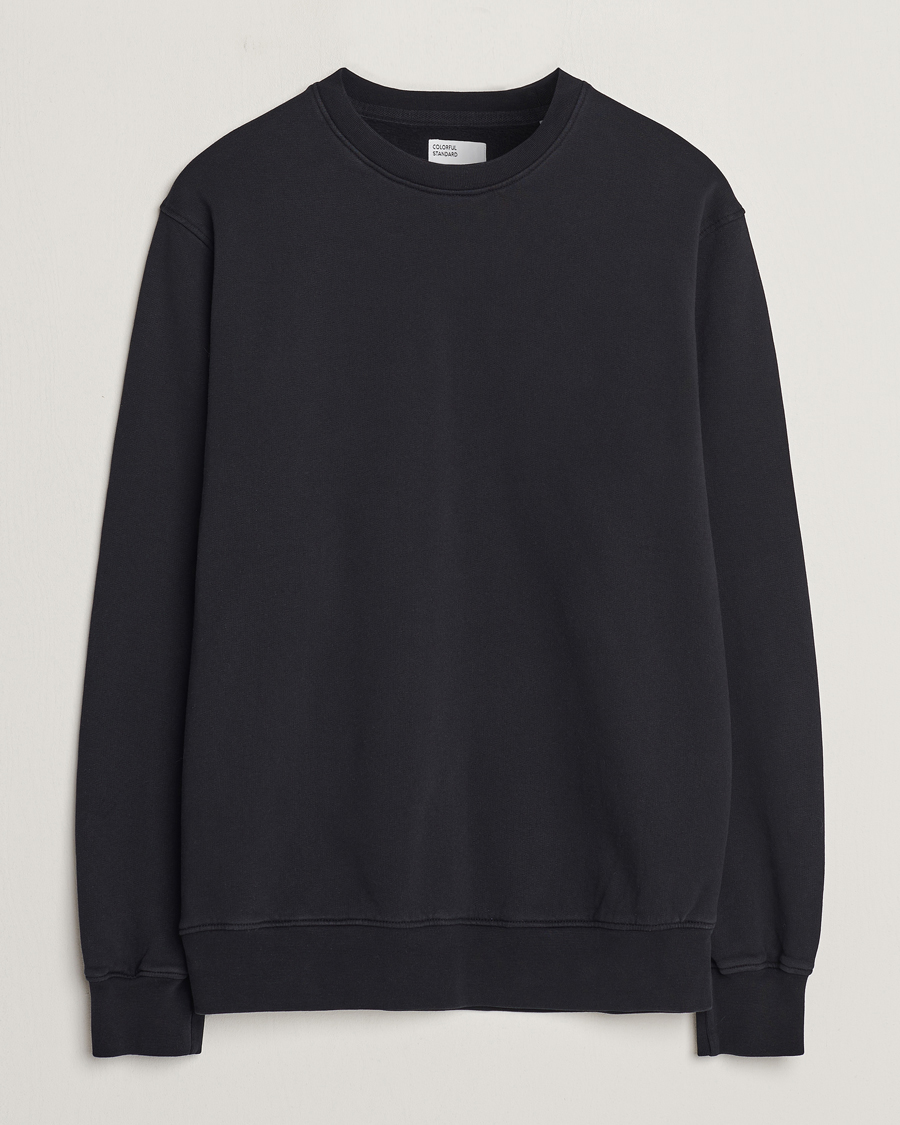 Uomini | Maglieria | Colorful Standard | Classic Organic Crew Neck Sweat Deep Black