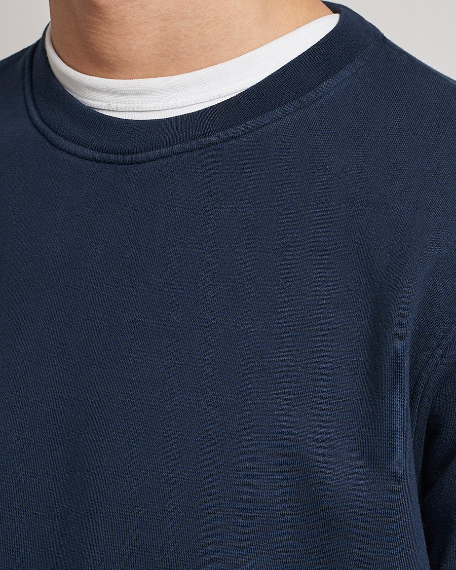 Uomini | Maglieria | Colorful Standard | Classic Organic Crew Neck Sweat Navy Blue