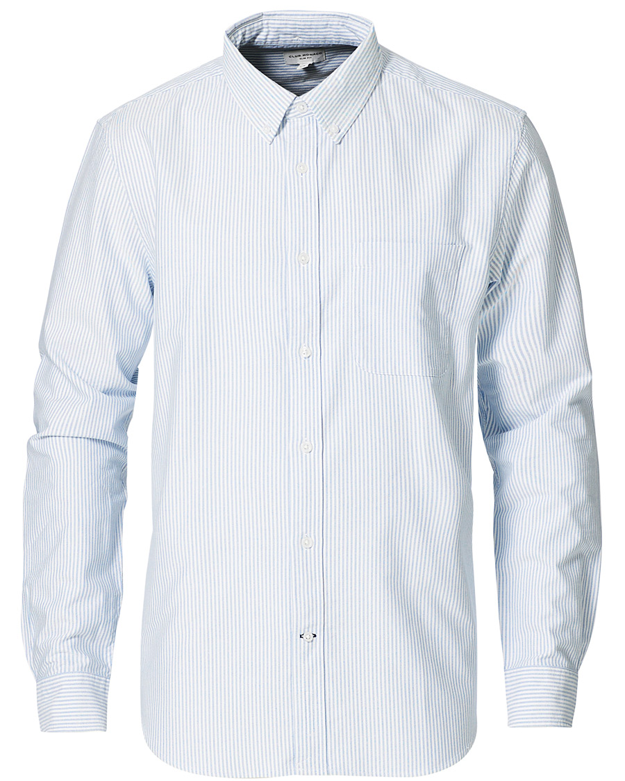 Uomini | Camicie | Club Monaco | Slim Fit Oxford Stripe Shirt Blue/White