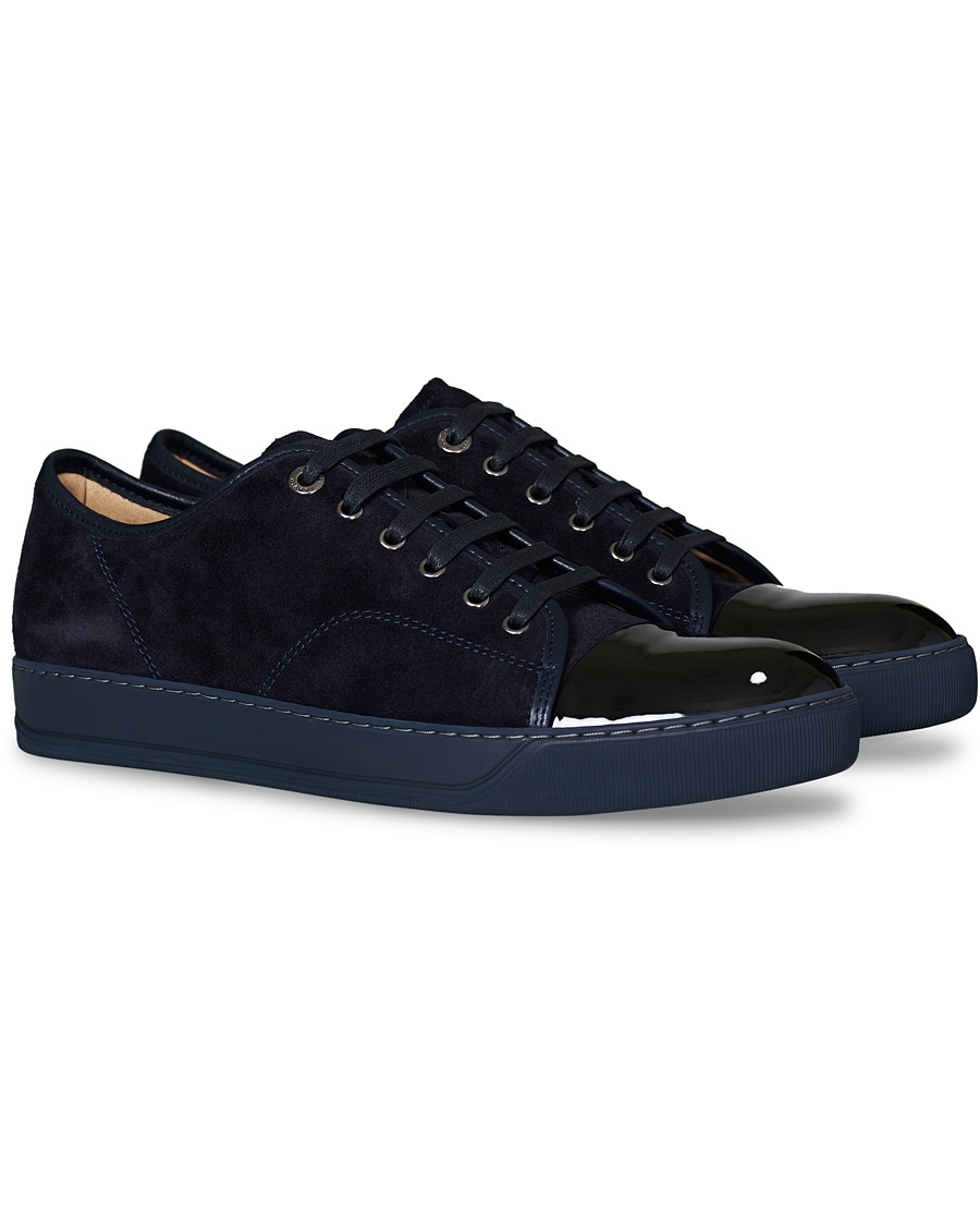 Uomini | Lanvin Patent Captoe Sneaker Dark Blue/Dark Blue | Lanvin | Patent Captoe Sneaker Dark Blue/Dark Blue