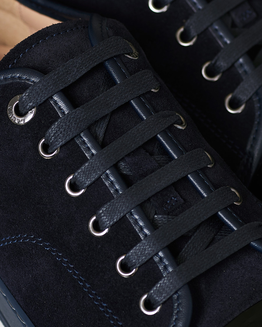 Uomini | Lanvin Patent Captoe Sneaker Dark Blue/Dark Blue | Lanvin | Patent Captoe Sneaker Dark Blue/Dark Blue