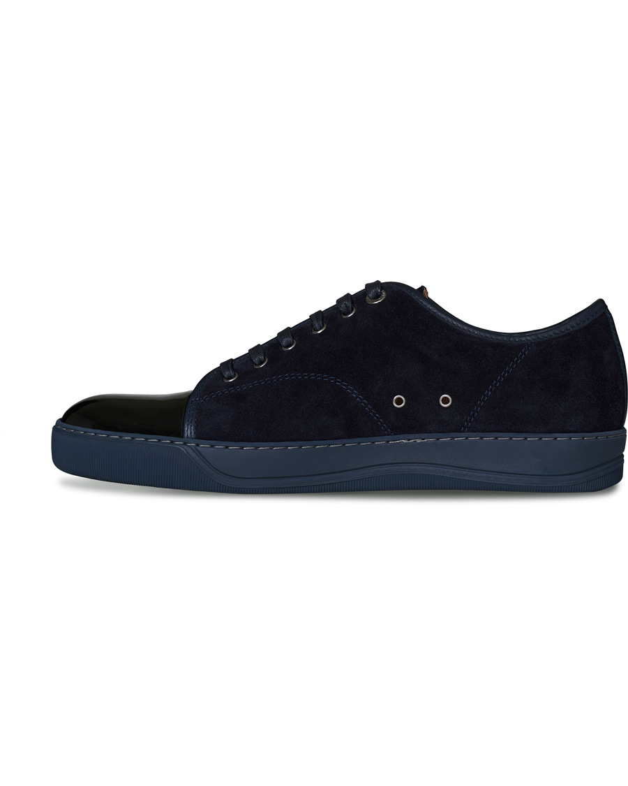 Uomini | Lanvin Patent Captoe Sneaker Dark Blue/Dark Blue | Lanvin | Patent Captoe Sneaker Dark Blue/Dark Blue