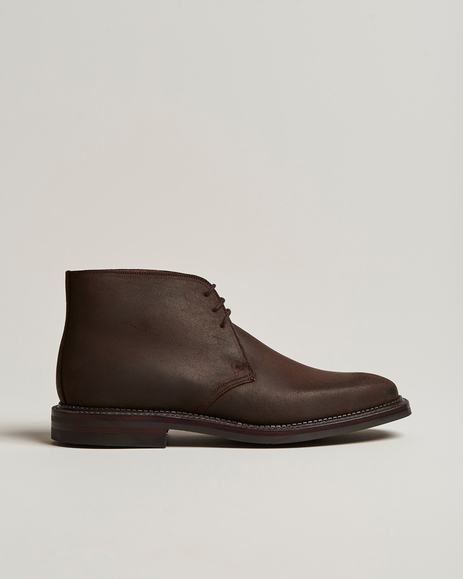 Uomini | Stivali | Crockett & Jones | Molton Chukka Dk Brown Rough-Out Suede