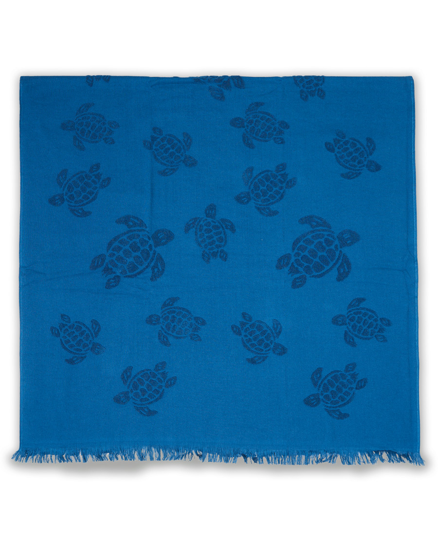 Uomini | Vilebrequin Turtle Jacquard Beach Towel Blue | Vilebrequin | Turtle Jacquard Beach Towel Blue