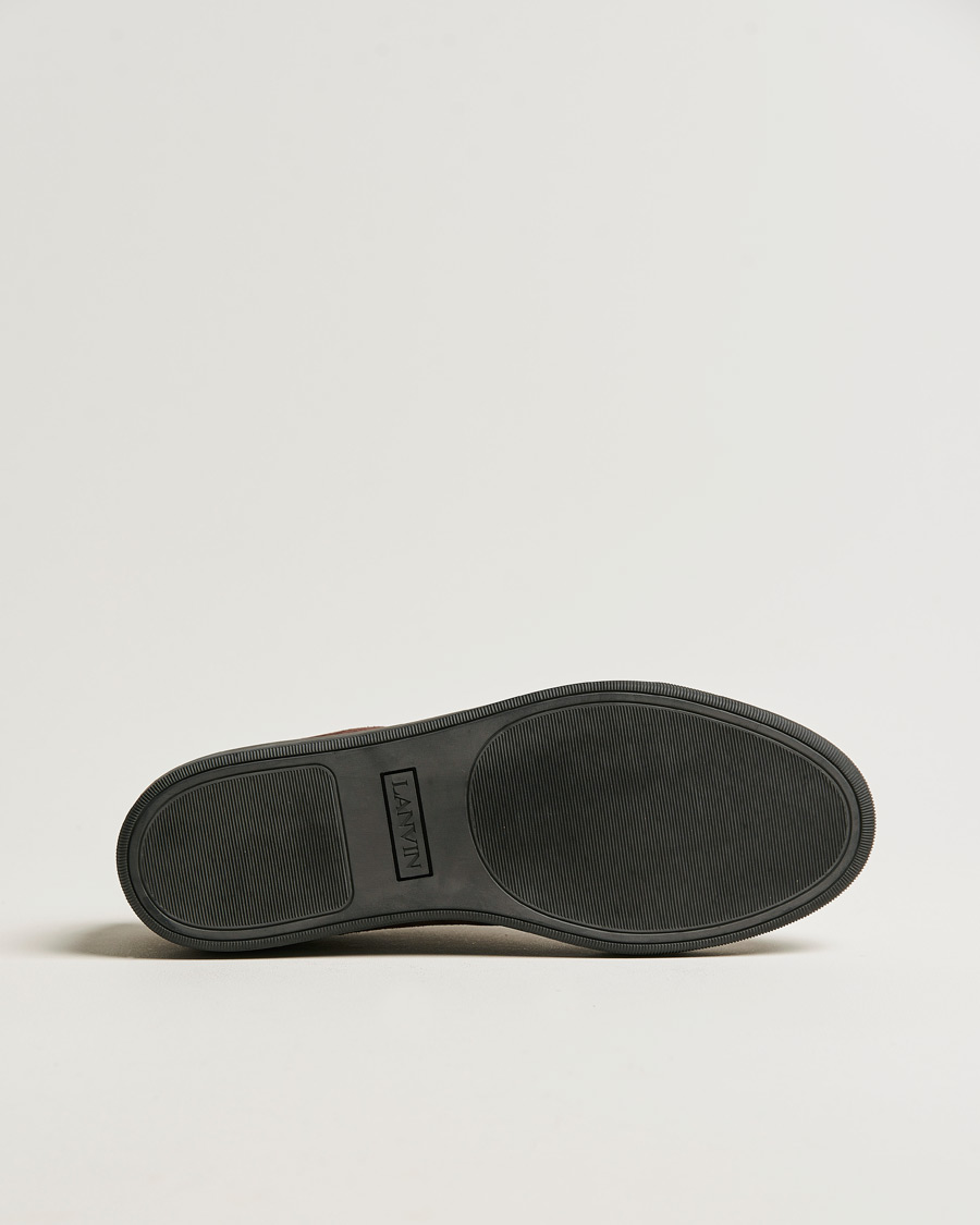 Uomini | Lanvin Patent Cap Toe Sneaker Dark Brown | Lanvin | Patent Cap Toe Sneaker Dark Brown