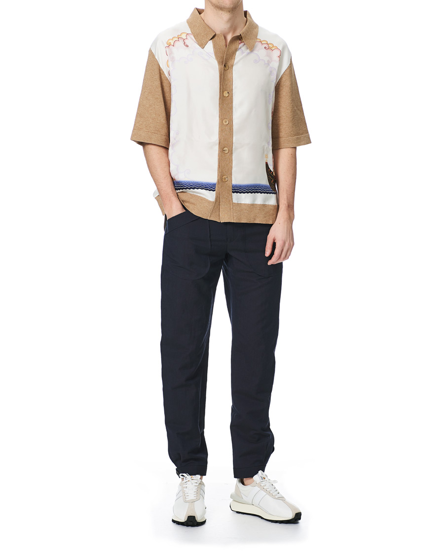 Uomini | Pantaloni | Lanvin | Slim Fit Trousers Navy