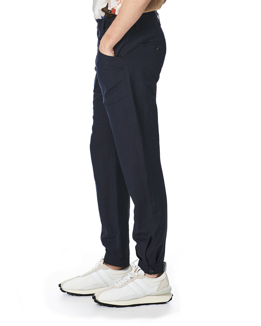 Uomini | Pantaloni | Lanvin | Slim Fit Trousers Navy