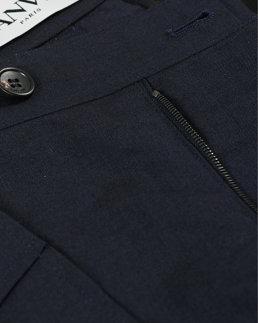 Uomini | Pantaloni | Lanvin | Slim Fit Trousers Navy