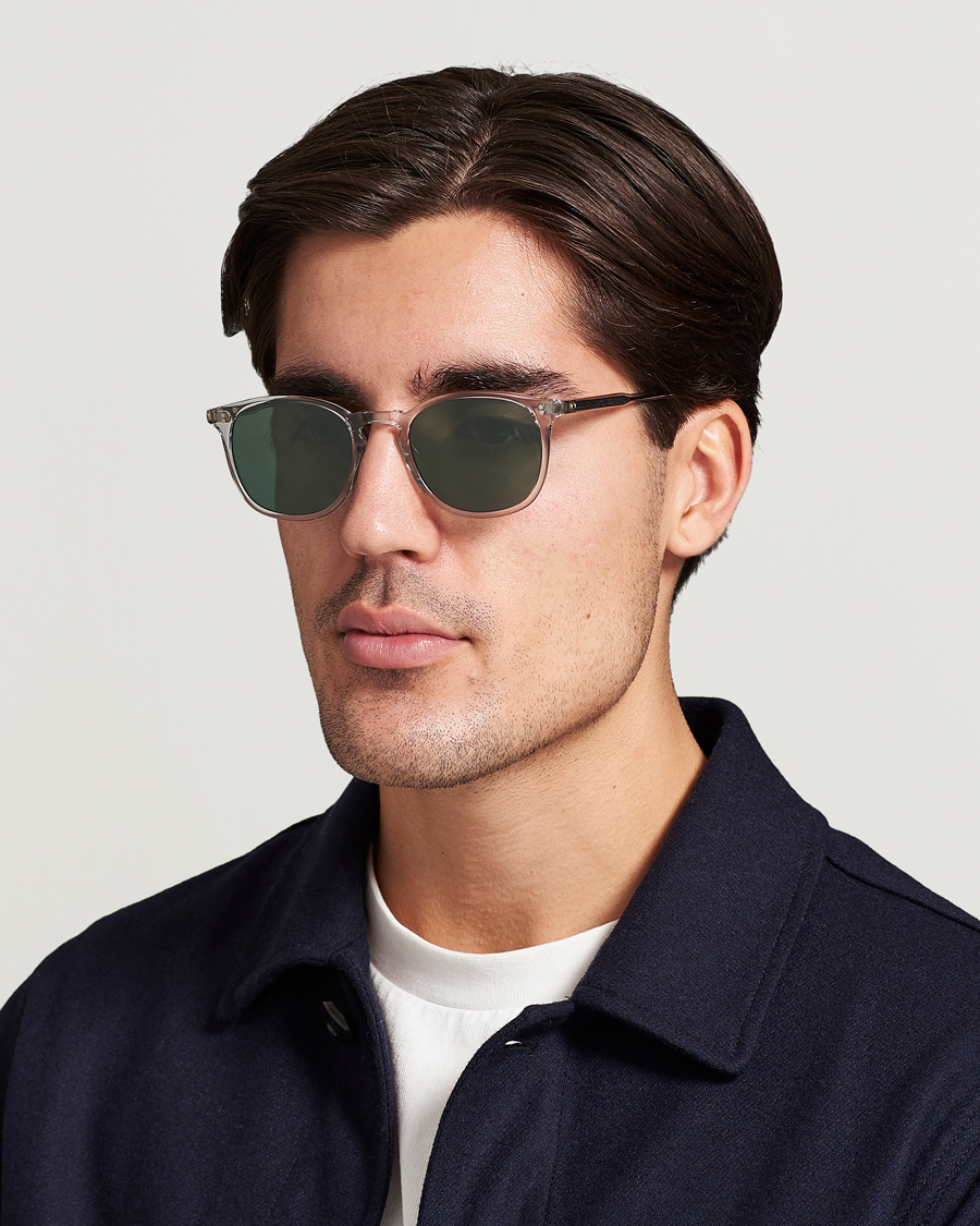 Uomini | Occhiali da sole | Garrett Leight | Kinney 49 Sunglasses Transparent/Green